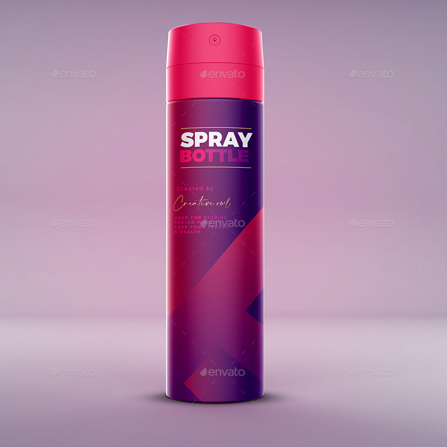 Spray Bottle Packaging Mockup, Graphics GraphicRiver